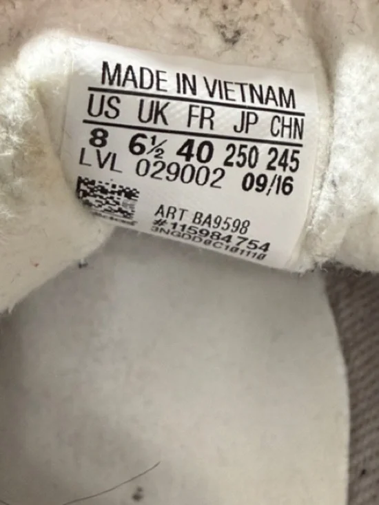 adidas Red Suede Sneakers with White Stripes - Picture 3 of 3